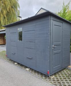 Verkaufshütte 7,5m2 mit drei Ausgabefenstern